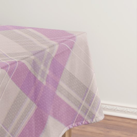 Lila und cremefarben, cremefarben, mit Happy Happy Tischdecke (Beispiel)