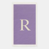 Lila und cremefarben monogrammiert  serviette (Vorderseite)