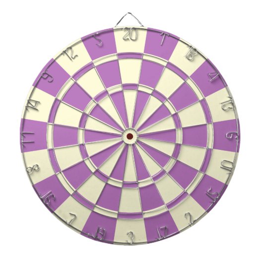 Lila und cremefarbene Beige-Farbe Dartscheibe (vorne)