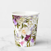 Lila und cremefarbene Blume Party-Cups Pappbecher (Links)