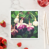 Lila und cremefarbene Blume Serviette (Beispiel)