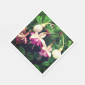 Lila und cremefarbene Blume Serviette (Ecke)