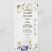 Lila und cremefarbene blumengeschichtliche Hochzei (Rückseite)