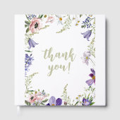 Lila und cremefarbene Blütenhochzeit Gästebuch (Vorderseite)