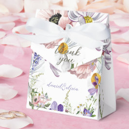 Lila und cremefarbene Blütenhochzeit Geschenkschachtel