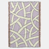 Lila und cremefarbenes Fantasiemuster Decke (Vorderseite Vertikal)