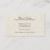 Lila und elegante Geschäftssahnekarte Visitenkarte (Rückseite)