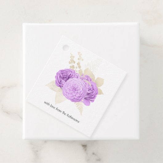 Lila und Elfenbein Geschenkanhänger (Beispiel)