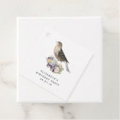 Lila und Elfenbeinflorenvogel Geschenkanhänger (Beispiel)