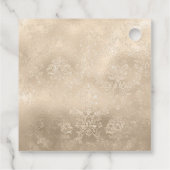 Lila und Elfenbeinflorenvogel Geschenkanhänger (Rückseite)