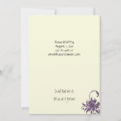 Lila und Elfenbeinhochzeit Einladung (Rückseite)