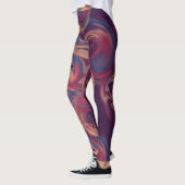 Lila und farbenfrohe Wasserfarbe Leggings (Links)