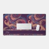 Lila und farbenfrohe Wasserfarbe Schreibtischunterlage (Tastatur & Maus)