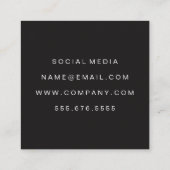 Lila und feines Angebot Quadratische Visitenkarte (Rückseite)