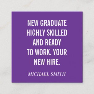 Lila und feines Angebot Quadratische Visitenkarte