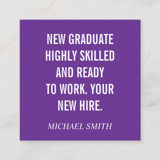 Lila und feines Angebot Quadratische Visitenkarte (Vorderseite)