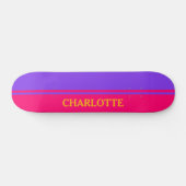 Lila und Fuchsia Pink Skateboard (Horizontal)