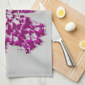 Lila und Fuchsienschmetterling Handtuch (Viertel Falte)