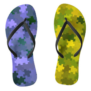 Lila und gelb badesandalen