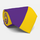 Lila und Gelb-Gold Krawatte (Gerollt)