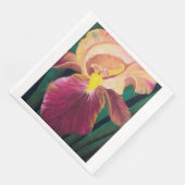 Lila und gelb Iris Napkin Serviette (Ecke)