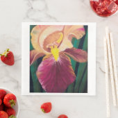 Lila und gelb Iris Napkin Serviette (Beispiel)