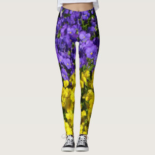 Lila und gelb leggings