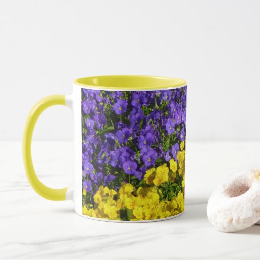 Lila und gelb tasse (Mit Donut)
