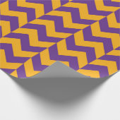 Lila und gelb Zickzack Zigzag Geschenkpapier (Ecke)