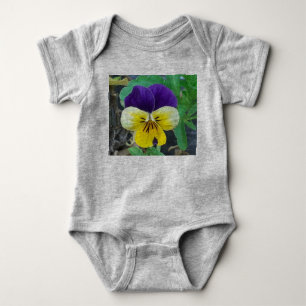 Lila- und Gelbblüte Baby Strampler
