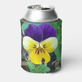 Lila- und Gelbblüte Dosenkühler (Kanne Rückseite)