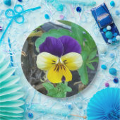 Lila- und Gelbblüte Pappteller (Party)