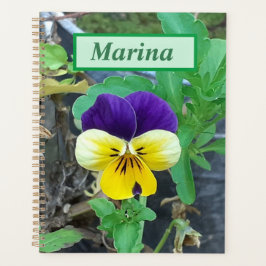 Lila- und Gelbblüte Planer