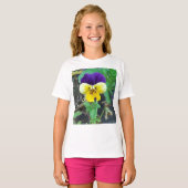 Lila- und Gelbblüte T-Shirt (Vorne ganz)