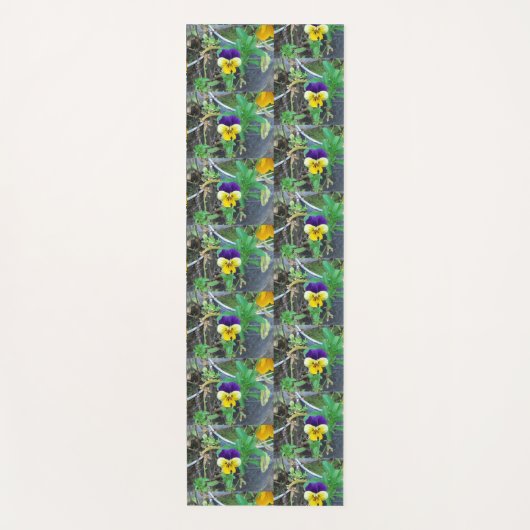 Lila- und Gelbblüte Yogamatte (Vorderseite)