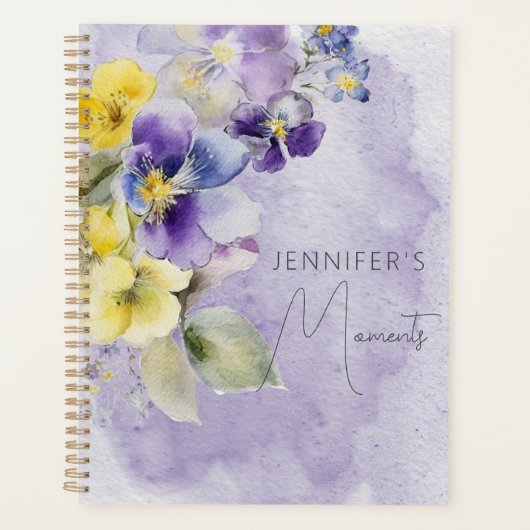 Lila- und gelbblütenmodern planer (Vorderseite)