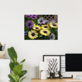 Lila und gelbe afrikanische Milchsorten Poster (Heimbüro)