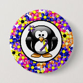 Lila und gelbe Bauchspeicheldrüse Button (Vorderseite)