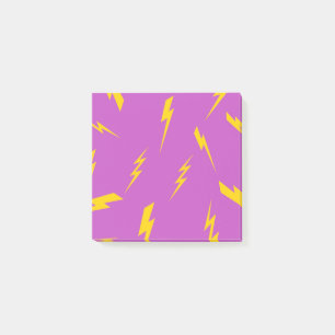 Lila und gelbe Blitze Stilvoll an den Schulen Post-it Klebezettel
