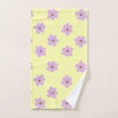 Lila und gelbe Blume Boho Style Badhandtuch Set (Handtuch)