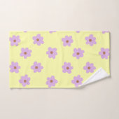 Lila und gelbe Blume Boho Style Badhandtuch Set (Handtuch)