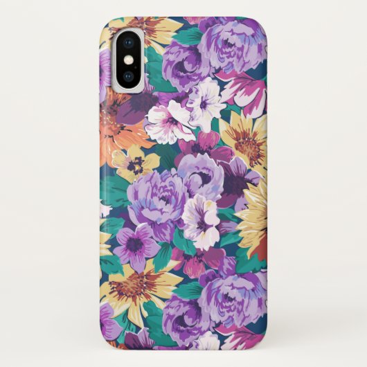 Lila und gelbe Blume Case-Mate iPhone Hülle (Rückseite)