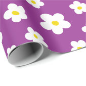 Lila und gelbe Blume  Geschenkpapier (Rolleneckpunkt)