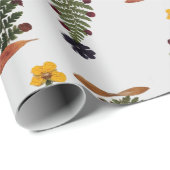 Lila und gelbe Blume Geschenkpapier (Rolleneckpunkt)