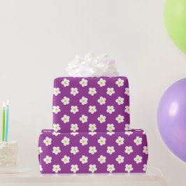 Lila und gelbe Blume Geschenkpapier