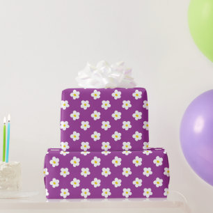 Lila und gelbe Blume Geschenkpapier