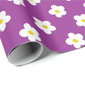 Lila und gelbe Blume  Geschenkpapier (Rolleneckpunkt)