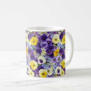 Lila und gelbe Blume Kaffeetasse