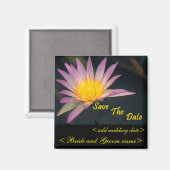 Lila und gelbe Blume Magnet (Vorderseite/Rückseite)