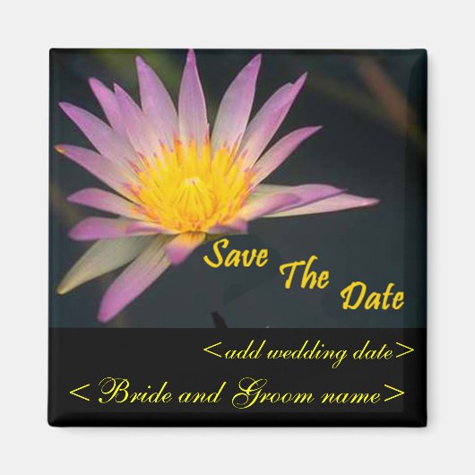 Lila und gelbe Blume Magnet (Vorne)